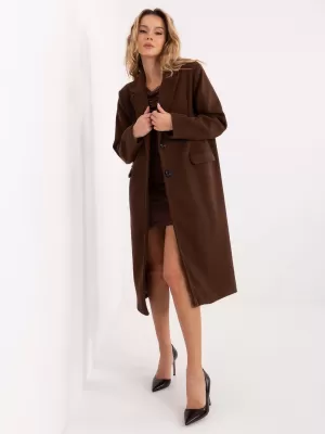 Dámský kabát FACTORY PRICE IT-PL-80320.65 DARK BROWN