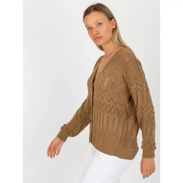  Dámský svetr RUE PARIS LC-SW-8022.04P DARK BEIGE 