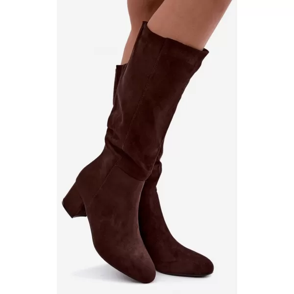  Dámské kozačky S.BARSKI HY62-8131 CHOCOLATE 