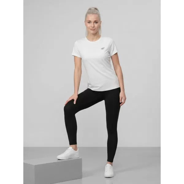  Dámské triko 4F 4FWMM00TTSHF3308 WHITE 