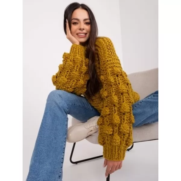  Dámský svetr WOOL FASHION ITALIA AT-SW-2382.97P OLIVE 