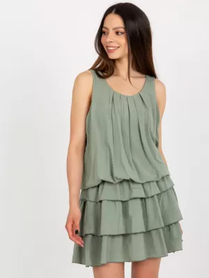 Dámské šaty OCH BELLA TW-SK-BI-8139.44 KHAKI