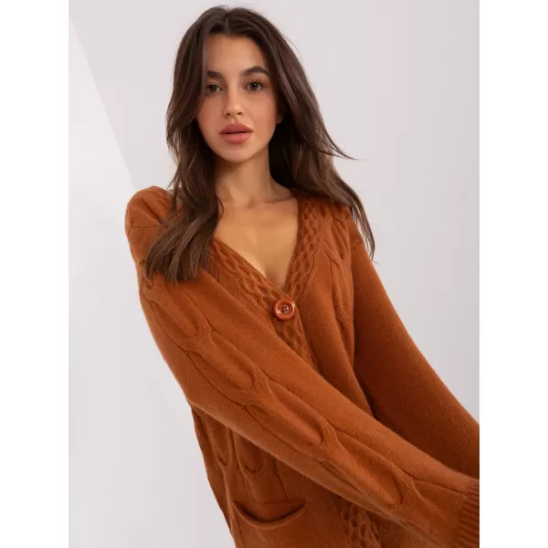 Dámský svetr WOOL FASHION ITALIA AT-SW-2241.36P DARK ORANGE 