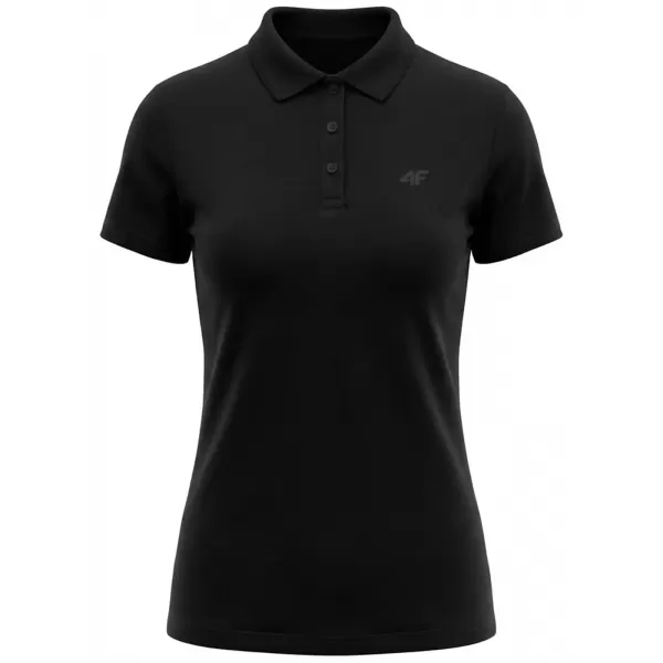  Dámské triko s límečkem 4F 4FWMM00TPTSF0768 DEEP BLACK 