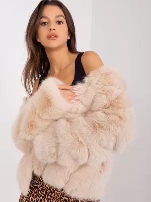 Dámská bunda WOOL FASHION ITALIA AT-KR-2386.00P BEIGE