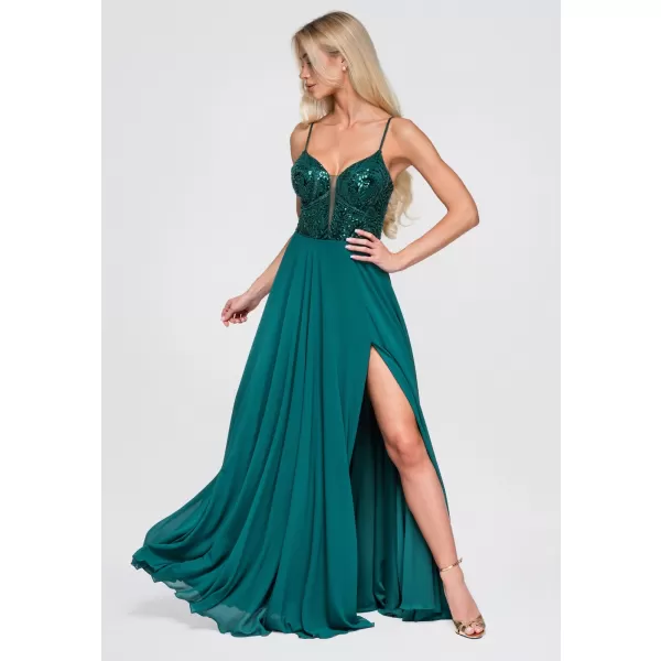  Dámské šaty LARICA LA-OM-DLR374 GREEN 