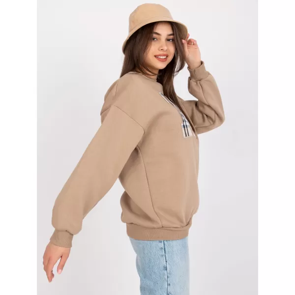 Dámská mikina EX MODA EM-BL-U617.95 DARK BEIGE 