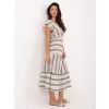 Dámské šaty OCH BELLA TW-SK-BI-28760.97 WHITE-BLACK