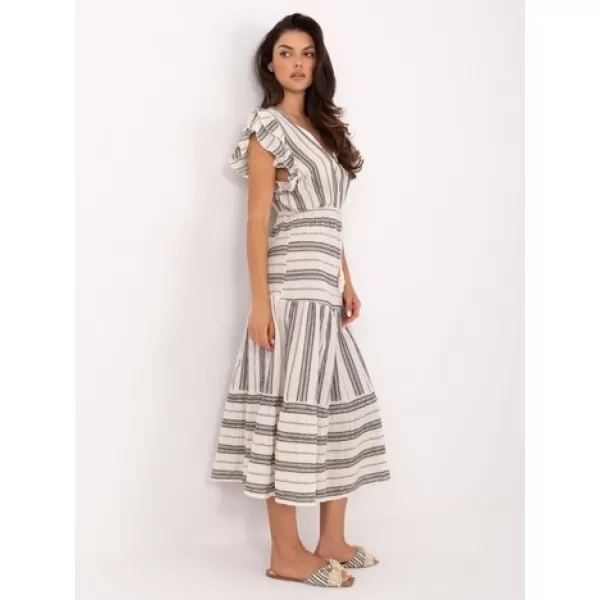  Dámské šaty OCH BELLA TW-SK-BI-28760.97 WHITE-BLACK 