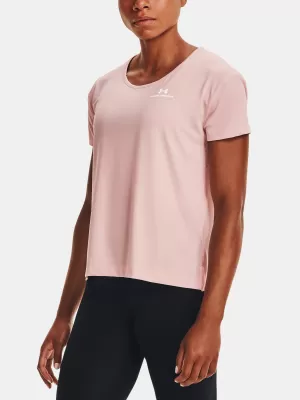 Dámské triko UNDER ARMOUR UA RUSH ENERGY CORE SS 1365683-685 RŮŽOVÁ