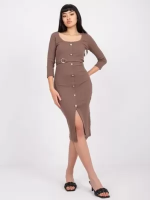 Dámské šaty RUE PARIS RV-SK-7523.91 BROWN