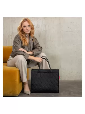Taška REISENTHEL DAILY SHOPPER RHOMBUS BLACK