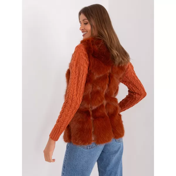  Dámská vesta WOOL FASHION ITALIA AT-KZ-2375.00P DARK ORANGE 