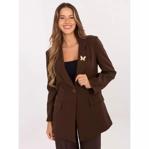  Dámské sako RUE PARIS IT-MA-FL8315.85 BROWN 