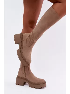 Dámské kozačky BOTO 9671A-1 KHAKI