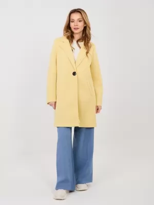 Dámský kabát RUE PARIS IT-PL-FL8153-1.04 BRIGHT YELLOW