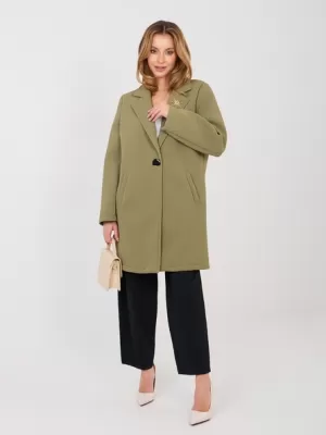 Dámský kabát RUE PARIS IT-PL-FL8153-1.04 KHAKI