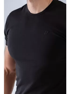 Pánské trička NEBBIA MIKE MUSCLE FIT 158 BLACK