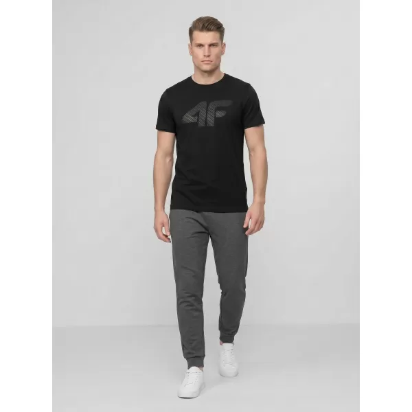  Pánské triko 4F 4FWMM00TTSHM3342 DEEP BLACK 