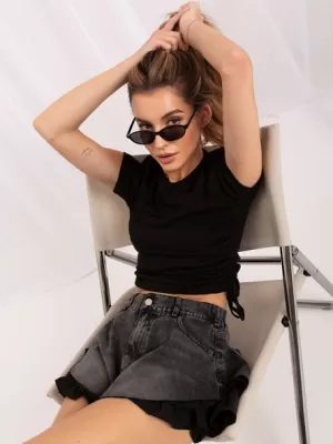 Dámské tričko RUE PARIS RV-TS-A1467.98 BLACK