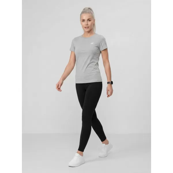  Dámské triko 4F 4FWMM00TTSHF3306 COLD LIGHT GREY MELANGE 