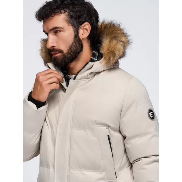 Pánská parka OMBRE OM-JALJ-0310 CREAM 