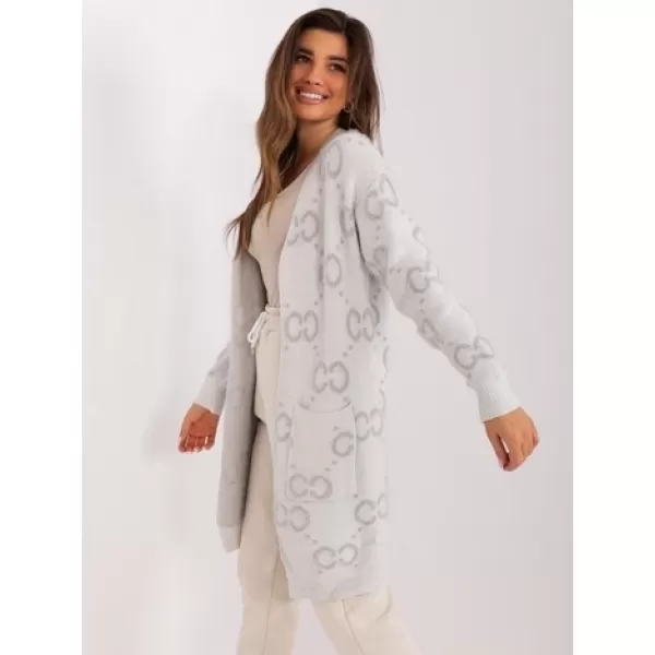 Dámský svetr WOOL FASHION ITALIA AT-SW-23401-A.86 LIGHT GREY 