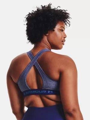 Dámská podprsenka UNDER ARMOUR CROSSBACK MID HEATHER BRA 1361036-415 MODRÁ