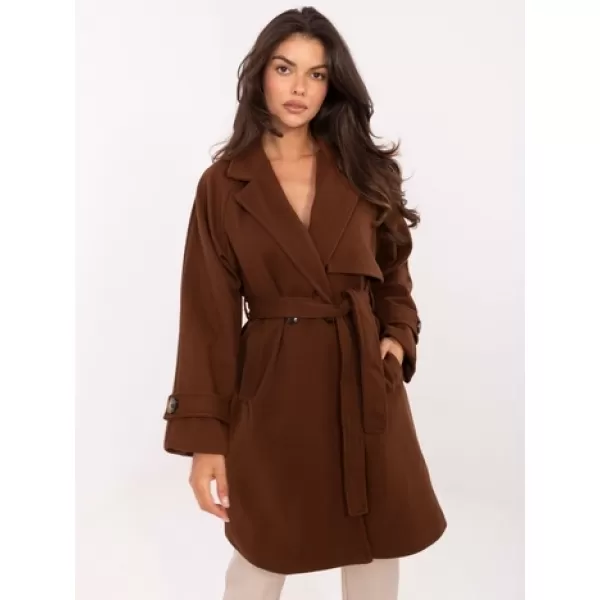  Dámský kabát RUE PARIS IT-PL-A9589.58 BROWN 