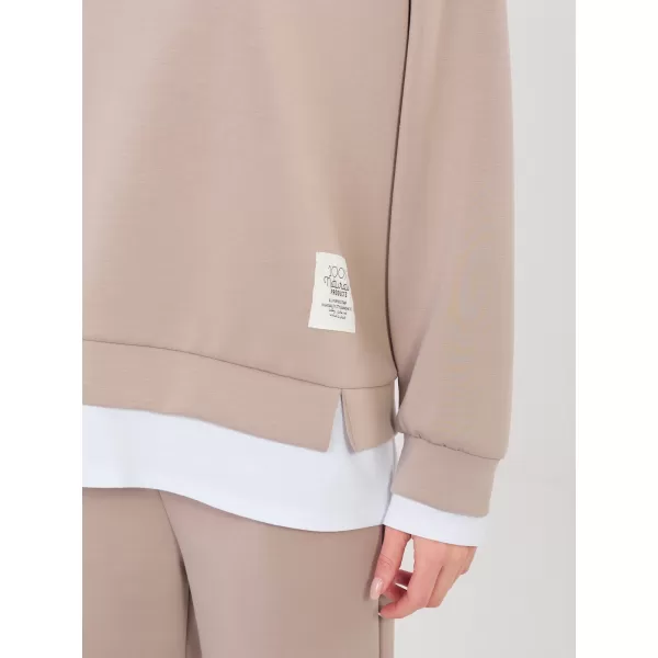  Dámská tepláková souprava RUE PARIS IT-KMPL-22230.18 DARK BEIGE 