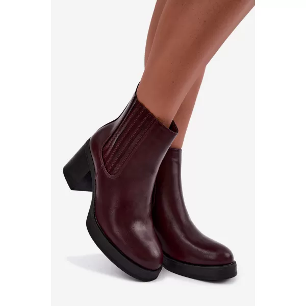  Dámské kotníkové boty BOTO 5322 BURGUNDY 