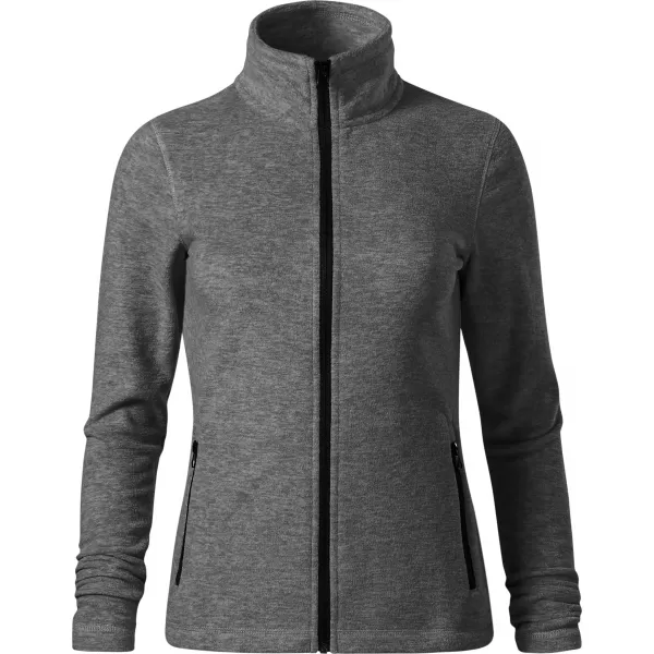  Dámská micro fleece mikina MALFINI FACTOR 853 ČERNÝ MELÍR 