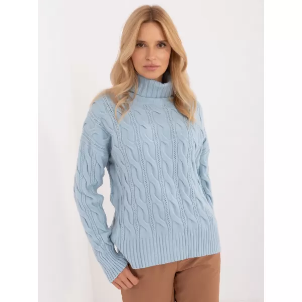  Dámský svetr WOOL FASHION ITALIA AT-SW-23445.00 LIGHT BLUE 