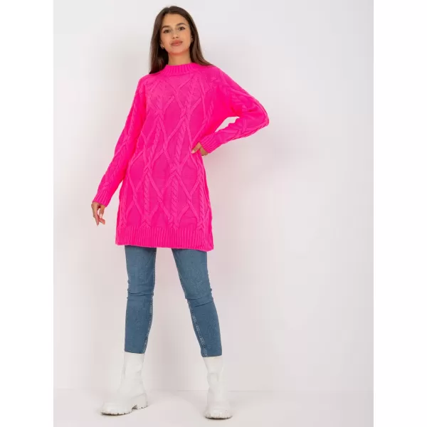  Dámský svetr RUE PARIS LC-SW-8012.88P FLUO PINK 