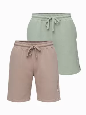 Pánský set kraťas OMBRE Z125 BEIGE/LIGHT GREEN