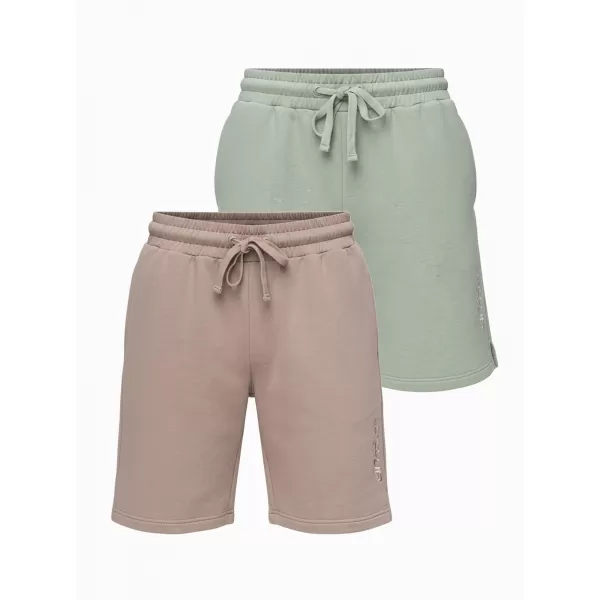  Pánský set kraťas OMBRE Z125 BEIGE/LIGHT GREEN 