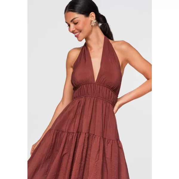  Dámské šaty OMBRE OW-DLR-E0001 BROWN 