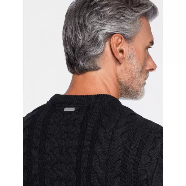  Pánský svetr OMBRE OM-SWSW-0191 BLACK 
