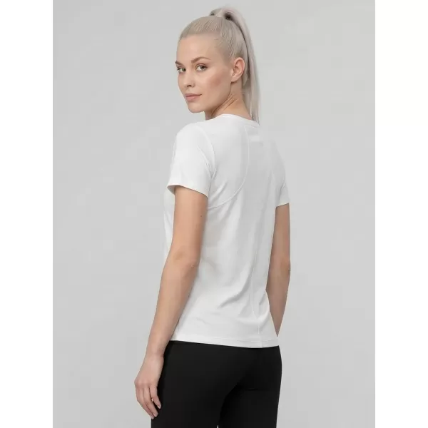  Dámské triko 4F 4FWMM00TTSHF3308 WHITE 