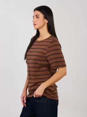 Dámské tričko RUE PARIS RV-TS-A1087.74 BROWN