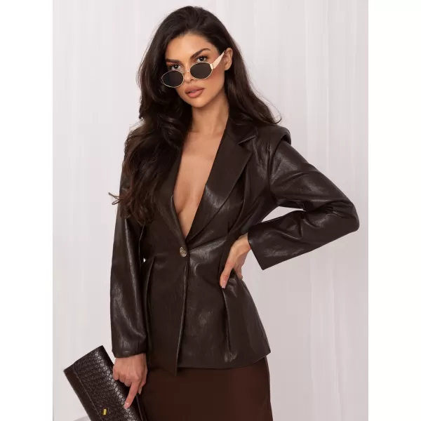  Dámská bunda RUE PARIS IT-MA-FL10090.81 DARK BROWN 