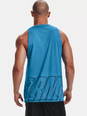 Pánské tílko UNDER ARMOUR UA BASELINE REVERSIBLE TANK 1361899-422 MODRÁ