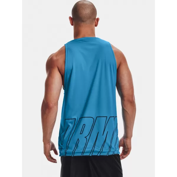  Pánské tílko UNDER ARMOUR UA BASELINE REVERSIBLE TANK 1361899-422 MODRÁ 
