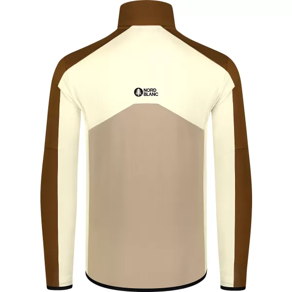  Pánská powerfleece mikina NORDBLANC CUSP NBSFM8334 HNĚDÁ 
