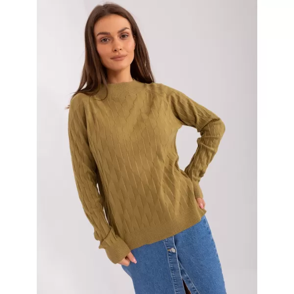  Dámský svetr WOOL FASHION ITALIA AT-SW-2326.37X OLIVE 