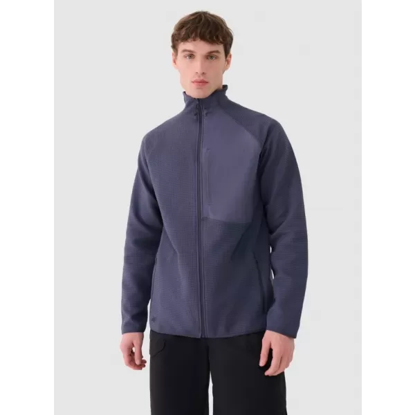  Pánská fleece mikina 4F 4FWAW25TFLEM357 DENIM 