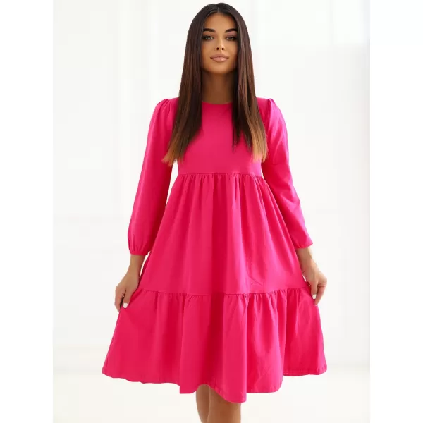 Dámské šaty RUE PARIS RV-SK-5832.18X FUCHSIA 