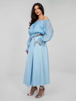 Dámská sukně FACTORY PRICE IT-SD-81036.82 LIGHT BLUE