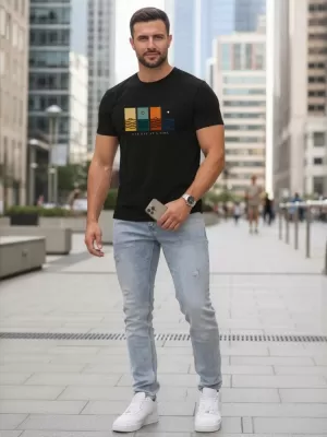 Pásnké triko DSTREET ČERNÁ