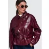 Dámská bunda OMBRE OW-JAFL-0141 BURGUNDY
